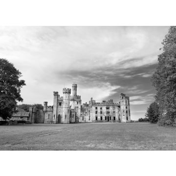 Lais Puzzle - Die Türme und Türmchen von Ducketts Grove, einer Hausruine aus dem 19. Jahrhundert und einem ehemaligen Anwesen in Irland in schwarz weiß - 500, 1.000 & 2.000 Teile