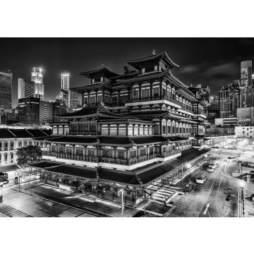 Lais Puzzle - Buddha Tooth Relic Temple und Museum in Chinatown, Singapur in schwarz weiß - 500, 1.000 & 2.000 Teile