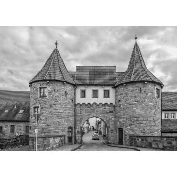 Lais Puzzle - Stadttor Prichsenstadt in schwarz weiß - 500, 1.000 & 2.000 Teile