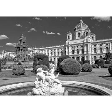 Lais Puzzle - Maria Theresien Platz in Wien Architektur und Naturansicht in schwarz weiß - 1.000 Teile