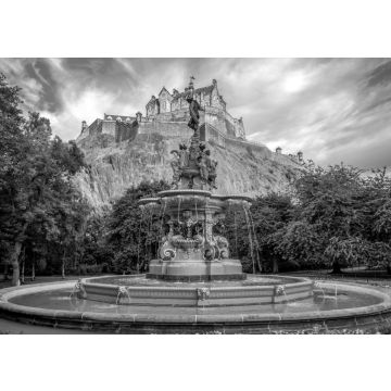 Lais Puzzle - Edinburgh Castle und Ross Fountain in schwarz weiß - 500, 1.000 & 2.000 Teile