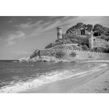 Lais Puzzle - Meereslandschaft der Bucht von Badia in Tossa de Mar in Girona, Katalonien, Spanien, in der Nähe von Barcelona in schwarz weiß - 500, 1.000 & 2.000 Teile