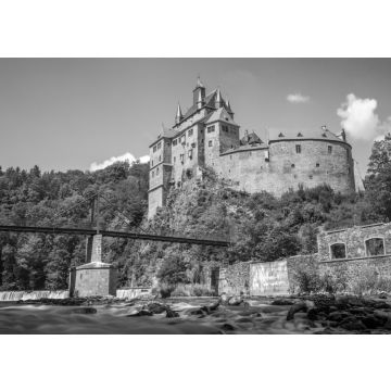 Lais Puzzle - Burg Kriebstein, Sachsen, Deutschland in schwarz weiß - 500, 1.000 & 2.000 Teile