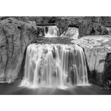 Lais Puzzle - Shoshone Falls am Snake River, Twin Falls, Idaho, USA in schwarz weiß - 500, 1.000 & 2.000 Teile