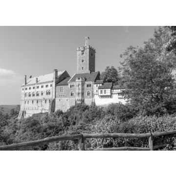 Lais Puzzle - Die Wartburg in der Lutherstadt Eisenach, Thüringen in schwarz weiß - 500, 1.000 & 2.000 Teile