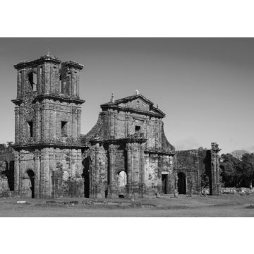 Lais Puzzle - Teil der UNESCO-Stätte - Jesuitenmissionen der Guaranis: Kirche, Ruinen von Sao Miguel das Missoe, Rio Grande do Sul, Brasilien in schwarz weiß - 500, 1.000 & 2.000 Teile