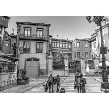 Lais Puzzle - Oviedo, Hauptstadt von Asturien, Spanien in schwarz weiß - 1.000 Teile