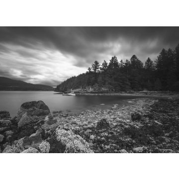 Lais Puzzle - Pazifische Nordwestlandschaften Leuchtturm Stürme Bowen Island BC Kanada in schwarz weiß - 500, 1.000 & 2.000 Teile