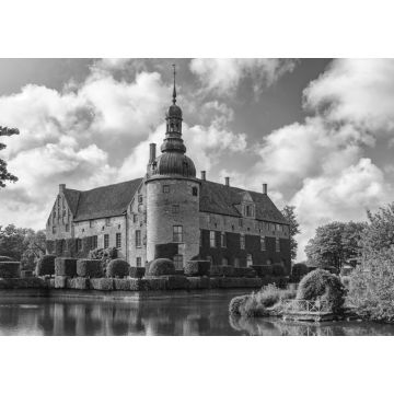 Lais Puzzle - Schloss Vittskövle in der Kommune Kristianstad, Schonen, in Südschweden. in schwarz weiß - 1.000 Teile