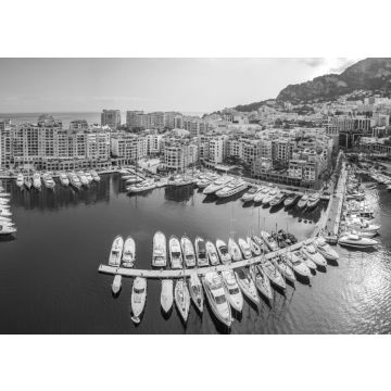 Lais Puzzle - Hafen von Fontvieille in Monaco in schwarz weiß - 500, 1.000 & 2.000 Teile