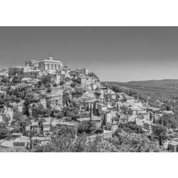 Lais Puzzle - Dorf Gordes in Frankreich in schwarz weiß - 500, 1.000 & 2.000 Teile