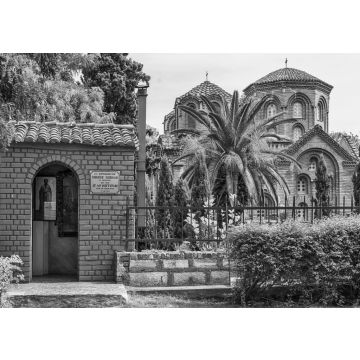 Lais Puzzle - Thessaloniki, Griechenland: Panagia-Chalkeon-Kirche, Thessaloniki, Griechenland. Die Panagia Chalkeon Kirche wurde im Jahr 1028 gegründet. Thessaloniki in schwarz weiß - 500, 1.000 & 2.000 Teile