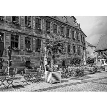 Lais Puzzle - Rathaus in Bad Kissingen- ( Das ehemalige Lochner-Heussleinsche Schloss ) in schwarz weiß - 500, 1.000 & 2.000 Teile