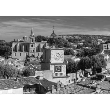 Lais Puzzle - Salon de Provence mit Kirche und Glockenturm, Frankreich in schwarz weiß - 500, 1.000 & 2.000 Teile