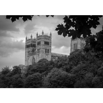 Lais Puzzle - Blick auf die Kathedrale von Durham. Erbaut im späten 11. und frühen 12. Jahrhundert, um die Reliquien des Heiligen Cuthbert zu beherbergen. in schwarz weiß - 500, 1.000 & 2.000 Teile