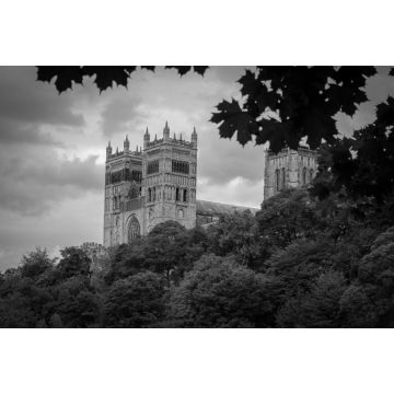 Lais Puzzle - Blick auf die Kathedrale von Durham. Erbaut im späten 11. und frühen 12. Jahrhundert, um die Reliquien des Heiligen Cuthbert zu beherbergen. in schwarz weiß - 2.000 Teile