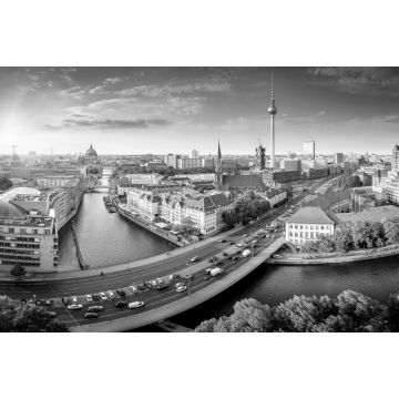 Lais Puzzle - Panoramablick auf das Berliner Stadtzentrum in schwarz weiß - 2.000 Teile