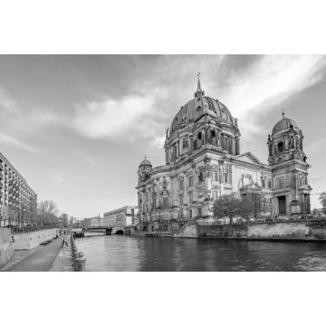 Lais Puzzle - Berliner Dom in Berlin, Deutschland auf der Museumsinsel im Stadtbezirk Mitte in schwarz weiß - 2.000 Teile