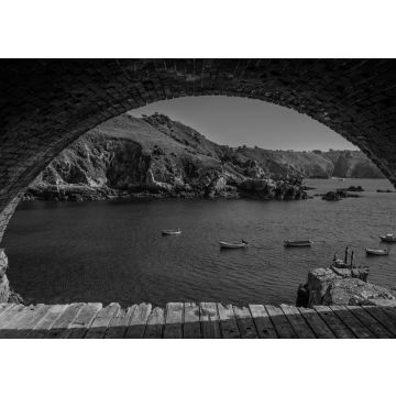 Lais Puzzle - Saints Bay Cove in Guernsey, Vereinigtes KIngdom in schwarz weiß - 500, 1.000 & 2.000 Teile