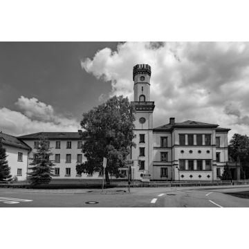 Lais Puzzle - Schloss Rennhof, Hüttenfeld, Lampertheim, Hessen, Deutschland in schwarz weiß - 2.000 Teile