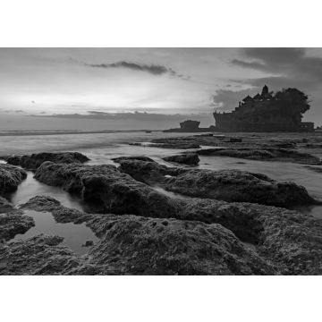 Lais Puzzle - Sonnenuntergang über dem Tanah Lot-Tempel in Canggu, Bali, Indonesien in schwarz weiß - 500, 1.000 & 2.000 Teile