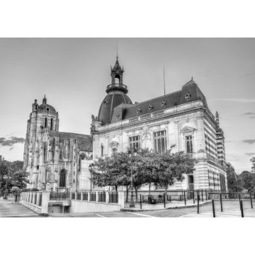 Lais Puzzle - Historische Gebäude in Dreux, Frankreich in schwarz weiß - 1.000 Teile