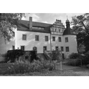 Lais Puzzle - Parkseite des Schlosses Sallgast in schwarz weiß - 500, 1.000 & 2.000 Teile