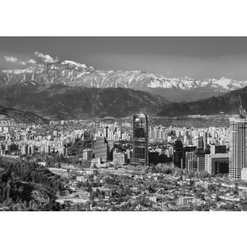 Lais Puzzle - Stadtansicht von Santiago de Chile aus der Luft in schwarz weiß - 500, 1.000 & 2.000 Teile