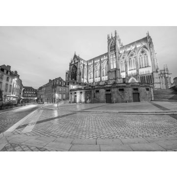 Lais Puzzle - Nachtansicht der Kathedrale in Metz, Frankreich in schwarz weiß - 500, 1.000 & 2.000 Teile