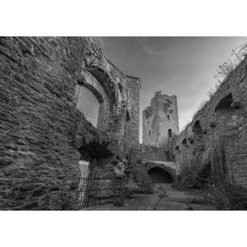 Lais Puzzle - Burgruine Henneburg bei Stadtprozelten in schwarz weiß - 1.000 Teile