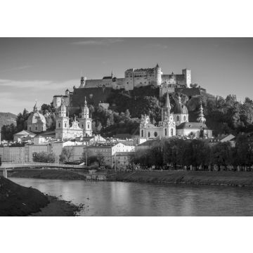 Lais Puzzle - Festung Hohensalzburg mit Salzburger Altstadt im Herbst, Österreich in schwarz weiß - 500, 1.000 & 2.000 Teile