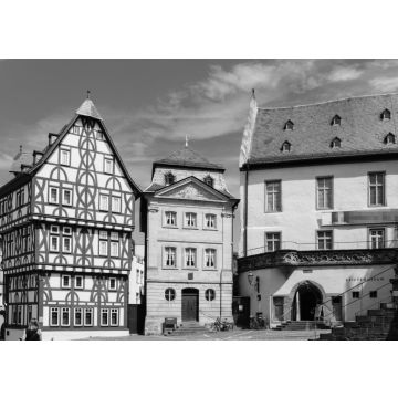Lais Puzzle - Stiftsplatz Aschaffenburg in schwarz weiß - 500, 1.000 & 2.000 Teile