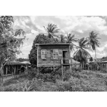 Lais Puzzle - Flusshaus auf Stills in Guyana in schwarz weiß - 500, 1.000 & 2.000 Teile