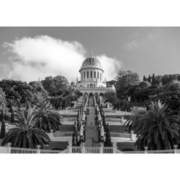 Lais Puzzle - Bahai-Gärten, Haifa, Israel in schwarz weiß - 1.000 Teile