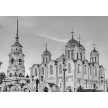 Lais Puzzle - Dormitio-Kathedrale in Wladimir, Russland in schwarz weiß - 1.000 Teile
