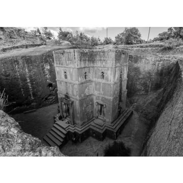 Lais Puzzle - In den Fels gehauene Kirchen von Lalibela, Äthiopien in schwarz weiß - 500, 1.000 & 2.000 Teile