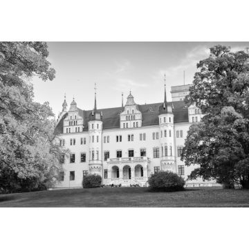 Lais Puzzle - Schloss Boitzenburg in der Uckermark bei Templin in Brandenburg in schwarz weiß - 2.000 Teile