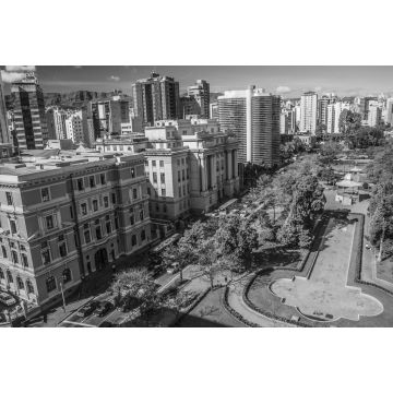Lais Puzzle - Luftaufnahme von Belo Horizonte, Brasilien in schwarz weiß - 2.000 Teile