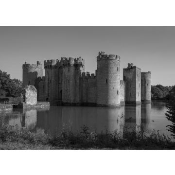 Lais Puzzle - Burg Bodiam. England in schwarz weiß - 500, 1.000 & 2.000 Teile
