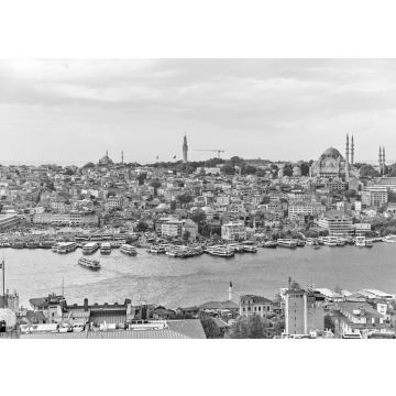 Lais Puzzle - Blick vom Galata-Turm in Istanbul bei Sonnenuntergang in schwarz weiß - 500, 1.000 & 2.000 Teile