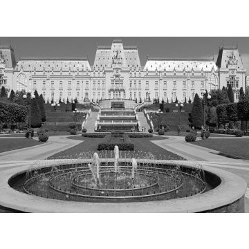 Lais Puzzle - Kulturpalast, Iasi, Rumänien in schwarz weiß - 500, 1.000 & 2.000 Teile