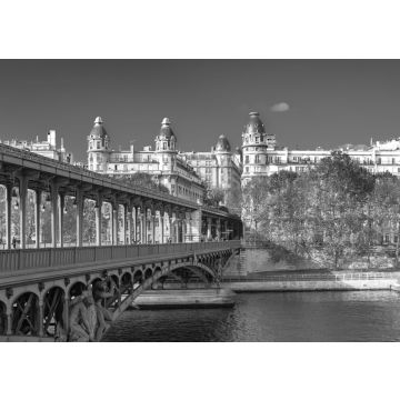 Lais Puzzle - Paris, Panorama im Herbst, die Bir-Hakeim-Brücke und schöne Pariser Gebäude, Blick auf die Seine in schwarz weiß - 500, 1.000 & 2.000 Teile