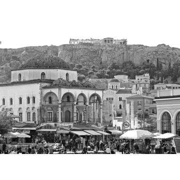 Lais Puzzle - Blick auf Monastiraki mit dem Parthenon im Hintergrund in schwarz weiß - 500, 1.000 & 2.000 Teile
