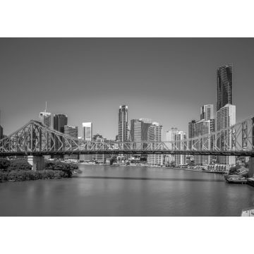Lais Puzzle - Brisbane mit Story Bridge in Australien bei Nacht in schwarz weiß - 1.000 Teile