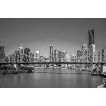 Lais Puzzle - Brisbane mit Story Bridge in Australien bei Nacht in schwarz weiß - 2.000 Teile
