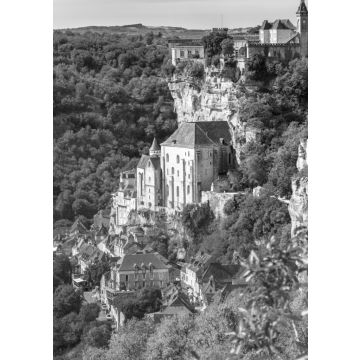 Lais Puzzle - Rocamadour, mittelalterliches Dorf in der Dordogne in schwarz weiß - 500, 1.000 & 2.000 Teile