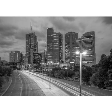 Lais Puzzle - Skyline von Melbourne im City Business District in schwarz weiß - 500, 1.000 & 2.000 Teile