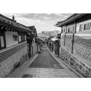 Lais Puzzle - Bukchon Hanok Dorf in Seoul, Südkorea in schwarz weiß - 500, 1.000 & 2.000 Teile