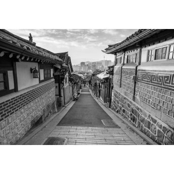 Lais Puzzle - Bukchon Hanok Dorf in Seoul, Südkorea in schwarz weiß - 2.000 Teile