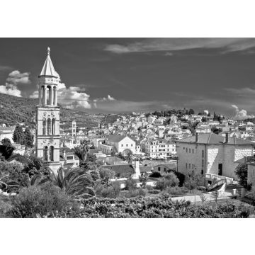 Lais Puzzle - Historische mediterrane Stadt Hvar in schwarz weiß - 500, 1.000 & 2.000 Teile